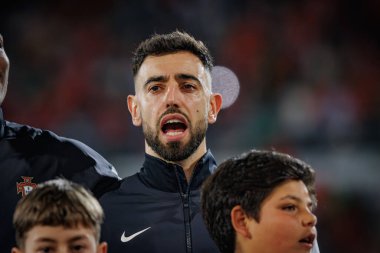 Bruno Fernandes, Portekiz ve İsveç milli takımı Estadio Dom Afonso Henriques, Guimaraes, Portekiz milli takımı arasında oynanan dostça uluslararası maç sırasında. (Maciej Rogowski)