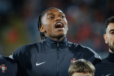 Portekiz ve İsveç milli takımı Estadio Dom Afonso Henriques, Guimaraes, Portekiz milli takımı arasındaki dostça uluslararası maç sırasında Rafael Leao. (Maciej Rogowski)