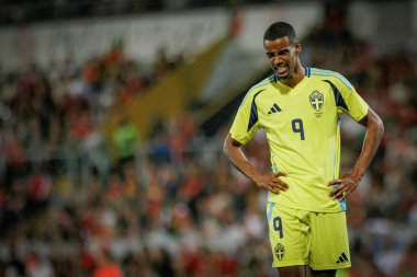 Portekiz ve İsveç milli takımı Estadio Dom Afonso Henriques, Guimaraes, Portekiz milli takımı arasında oynanan dostça uluslararası maç sırasında Alexander Isak. (Maciej Rogowski)