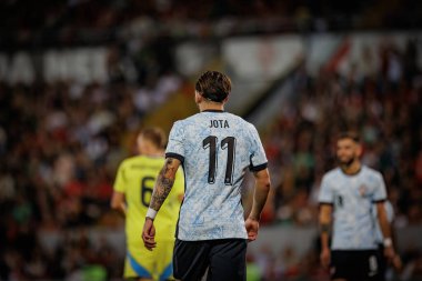 Portekiz ve İsveç milli takımları Estadio Dom Afonso Henriques, Guimaraes, Portekiz arasında oynanan uluslararası dostluk maçı sırasında Jota Silva. (Maciej Rogowski)