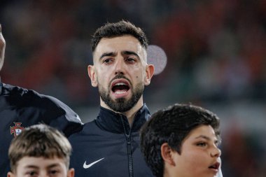 Bruno Fernandes, Portekiz ve İsveç milli takımı Estadio Dom Afonso Henriques, Guimaraes, Portekiz milli takımı arasında oynanan dostça uluslararası maç sırasında. (Maciej Rogowski)