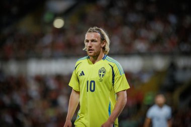 Portekiz ve İsveç milli takımları Emil Forsberg, Estadio Dom Afonso Henriques, Guimaraes, Portekiz milli maçında. (Maciej Rogowski)