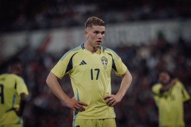 Portekiz ve İsveç milli takımları Estadio Dom Afonso Henriques, Guimaraes, Portekiz milli takımı arasındaki dostça uluslararası maç sırasında Viktor Gyokeres. (Maciej Rogowski)