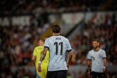 Portekiz ve İsveç milli takımları Estadio Dom Afonso Henriques, Guimaraes, Portekiz arasında oynanan uluslararası dostluk maçı sırasında Jota Silva. (Maciej Rogowski)