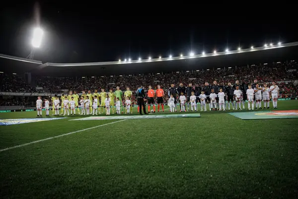 Portekiz ve İsveç milli takımı Estadio Dom Afonso Henriques, Guimaraes, Portekiz milli takımı arasındaki dostluk maçında her iki takımın oyuncuları. (Maciej Rogowski)