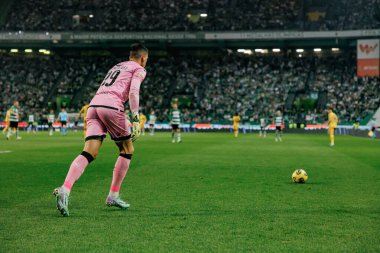 Joao Goncalf, Liga Portekiz maçı sırasında Boavista FC, Estadio Jose Alvalade, Lizbon, Portekiz arasında oynadı. (Maciej Rogowski)