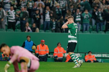 Liga Portekiz maçında Viktor Gyokeres, Sporting CP ve Boavista FC, Estadio Jose Alvalade, Lizbon, Portekiz arasında oynamıştır. (Maciej Rogowski)