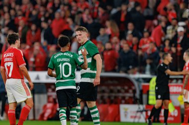 Marcus Edwards, Viktor Gyokeres Taca de Portugal maçında SL Benfica ve Sporting CP arasında Estadio Da Luz, Lizbon, Portekiz 'de oynandı. (Maciej Rogowski)
