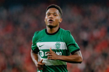 Portekiz 'in başkenti Lizbon' daki Estadio Da Luz 'da SL Benfica ile Sporting CP arasında oynanan ikinci yarı final maçında Geny Catamo. (Maciej Rogowski)