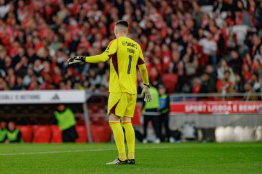 Portekiz 'in başkenti Lizbon' daki Estadio Da Luz 'da SL Benfica ile Sporting CP arasında oynanan ikinci yarı final maçında Anatoliy Trubin. (Maciej Rogowski)