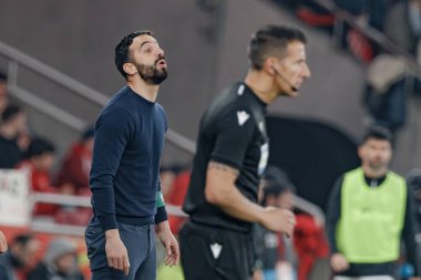 Portekiz 'in başkenti Lizbon' daki Estadio Da Luz 'da SL Benfica ile Sporting CP arasında oynanan ikinci yarı final maçında Ruben Amorim' i izledik. (Maciej Rogowski)