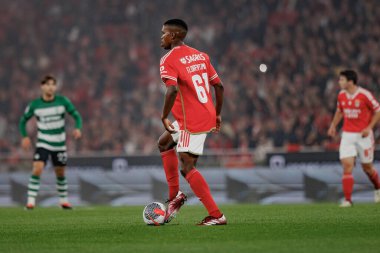 Florentino Luis Taca de Portugal maçında SL Benfica ve Sporting CP arasında Estadio Da Luz, Lizbon, Portekiz 'de oynanan ikinci yarı final maçında. (Maciej Rogowski)