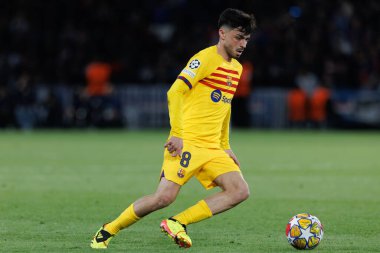 UEFA Şampiyonlar Ligi çeyrek finali sırasında Paris Saint-Germain FC ve FC Barcelona arasında Parc des Princes, Fransa 'da (Maciej Rogowski)