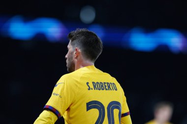 Sergi Roberto UEFA Şampiyonlar Ligi çeyrek finalinde Paris Saint-Germain FC ve FC Barcelona arasında Parc des Princes, Paris, Fransa 'da (Maciej Rogowski)