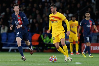 Sergi Roberto  during  UEFA Champions League quarterfinal between Paris Saint-Germain FC and FC Barcelona at Parc des Princes, Paris, France (Maciej Rogowski) clipart