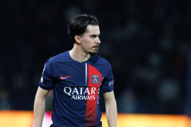 Paris Saint-Germain FC ile FC Barcelona arasındaki UEFA Şampiyonlar Ligi çeyrek finalinde Vitinha, Paris, Fransa (Maciej Rogowski))