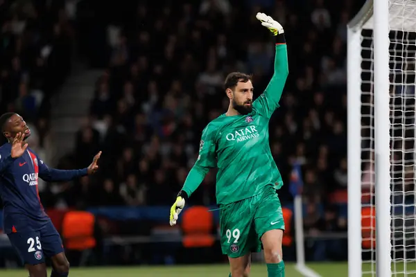 stock image Gianluigi Donnarumma  during  UEFA Champions League quarterfinal between Paris Saint-Germain FC and FC Barcelona at Parc des Princes, Paris, France (Maciej Rogowski)