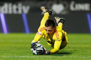 Anatoliy Trubin, Liga Portekiz maçı sırasında SC Farense ve SL Benfica, Estadio de Sao Luis, Faro, Portekiz arasında oynamıştır. (Maciej Rogowski)