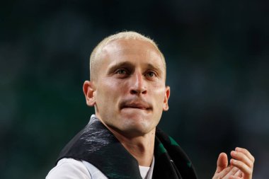 Portekiz 'in Lizbon şehrinde Estadio Jose Alvalade' de oynanan Liga Portekiz maçı sırasında Nuno Santos, Sporting CP ve Vitoria SC arasında oynanmıştır. (Maciej Rogowski)