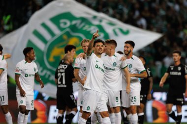 Portekiz 'in Lizbon şehrindeki Estadio Jose Alvalade' de, Sporting CP ve Vitoria SC arasında oynanan Liga Portekiz maçı sırasında Pedro Goncalf. (Maciej Rogowski)