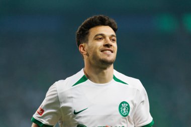 Portekiz 'in Lizbon şehrindeki Estadio Jose Alvalade' de, Sporting CP ve Vitoria SC arasında oynanan Liga Portekiz maçı sırasında Pedro Goncalf. (Maciej Rogowski)