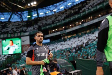 Portekiz 'in Lizbon şehrinde Estadio Jose Alvalade' de oynanan Liga Portekiz maçı sırasında, Jota Silva, Sporting CP ve Vitoria SC arasında oynanmıştır. (Maciej Rogowski)