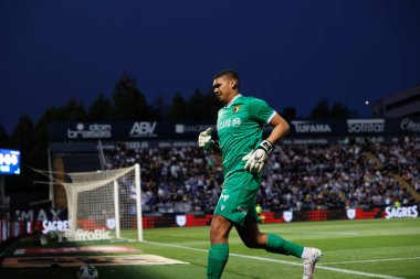 Liga Portekiz maçı sırasında Estadio Municipal de Famalicao, Vila Nova de Famalicao, Portekiz 'de FC Famalicao ile Sporting CP arasında oynanmıştır. (Maciej Rogowski)