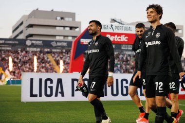 Portekiz 'in Estadio Municipal de Famalicao şehrinde FC Famalicao ile Sporting CP arasında oynanan Liga Portekiz maçı sırasında Ricardo Esgaio. (Maciej Rogowski)