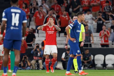 UEFA Avrupa Ligi maçında SL Benfica ve Olympique de Marseille arasında Estadio Da Luz, Lizbon, Portekiz 'de oynanan Angel Di Maria maçı sırasında. (Maciej Rogowski)