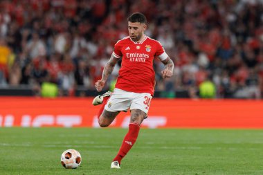 Nicolas Otamendi UEFA Avrupa Ligi maçında SL Benfica ve Olympique de Marseille arasında Estadio Da Luz, Lizbon, Portekiz 'de oynandı. (Maciej Rogowski)