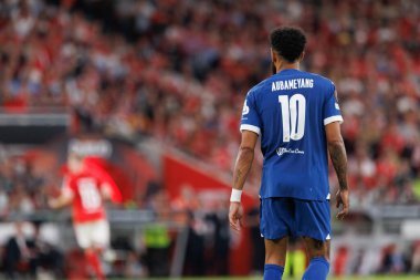 Pierre-Emerick Aubameyang UEFA Avrupa Ligi maçında SL Benfica ve Olympique de Marseille arasında Estadio Da Luz, Lizbon, Portekiz 'de oynandı. (Maciej Rogowski)