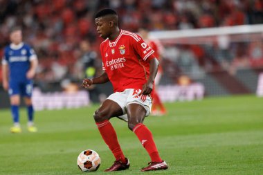 Florentino Luis UEFA Avrupa Ligi maçında SL Benfica ve Olympique de Marseille arasında Estadio Da Luz, Lizbon, Portekiz 'de oynandı. (Maciej Rogowski)