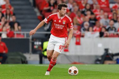 Joao Neves UEFA Avrupa Ligi maçında SL Benfica ve Olympique de Marseille arasında Estadio Da Luz, Lizbon, Portekiz 'de oynandı. (Maciej Rogowski)