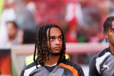 Emran Soglo UEFA Avrupa Ligi maçında SL Benfica ve Olympique de Marseille arasında Estadio Da Luz, Lizbon, Portekiz 'de oynandı. (Maciej Rogowski)