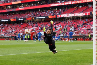 Pau Lopez UEFA Avrupa Ligi maçında SL Benfica ve Olympique de Marseille arasında Estadio Da Luz, Lizbon, Portekiz 'de oynandı. (Maciej Rogowski)