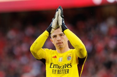 Portekiz Ligi maçında SL Benfica ve SC Braga arasında Estadio Da Luz, Lizbon, Portekiz 'de oynanan Anatoliy Trubin maçı sırasında. (Maciej Rogowski)