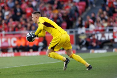 Portekiz Ligi maçında SL Benfica ve SC Braga arasında Estadio Da Luz, Lizbon, Portekiz 'de oynanan Anatoliy Trubin maçı sırasında. (Maciej Rogowski)