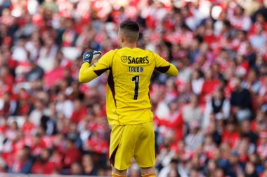 Portekiz Ligi maçında SL Benfica ve SC Braga arasında Estadio Da Luz, Lizbon, Portekiz 'de oynanan Anatoliy Trubin maçı sırasında. (Maciej Rogowski)