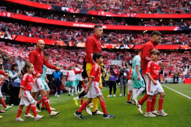 Portekiz Ligi maçında SL Benfica ve SC Braga arasında Estadio Da Luz, Lizbon, Portekiz 'de oynanan Anatoliy Trubin maçı sırasında. (Maciej Rogowski)