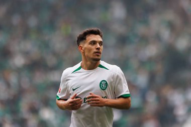 Portekiz 'in Lizbon şehrindeki Estadio Jose Alvalade' de, Sporting CP ve Portimonense SC arasında oynanan Liga Portekiz maçı sırasında Pedro Goncalf. (Maciej Rogowski)
