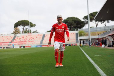 Gianluca Prestianni Liga Portekiz 2 maçında SL Benfica B ve Pacos De Ferreira arasında Benfica Campus, Seixal, Lizbon, Portekiz 'de oynandı. (Maciej Rogowski)