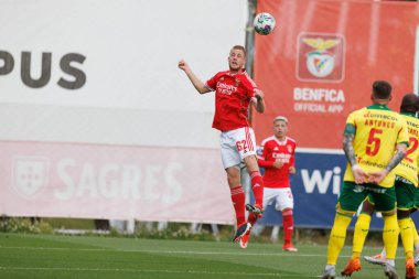 Lenny Lacroix, Liga Portekiz 2 maçında SL Benfica B ve Pacos De Ferreira arasında Benfica Campus, Seixal, Lizbon, Portekiz 'de oynandı. (Maciej Rogowski)