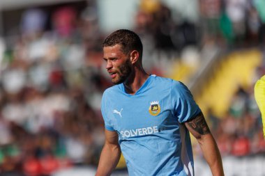 Patrick William, Liga Portekiz maçı sırasında Estrela Amadora ile Rio Ave FC arasında Estadio Jose Gomes, Amadora, Lizbon, Portekiz 'de oynandı. (Maciej Rogowski)