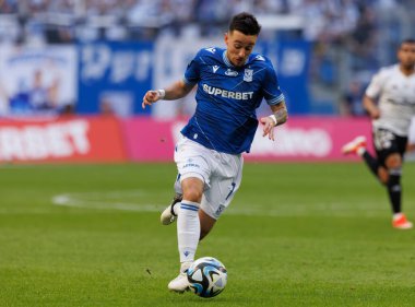 Afonso Sousa PKO BP Ekstraklasa maçı sırasında Lech Poznan ve Legia Warszawa arasında Enea Stadyumu, Poznan, Polonya (Maciej Rogowski))