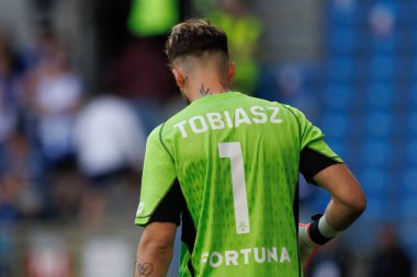 Kacper Tobiasz PKO BP Ekstraklasa maçı sırasında Lech Poznan ve Legia Warszawa arasında Enea Stadyumu, Poznan, Polonya (Maciej Rogowski)