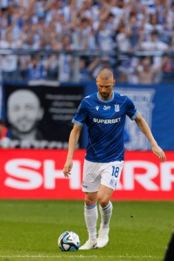 Bartosz Salamon PKO BP Ekstraklasa maçı sırasında Lech Poznan ve Legia Warszawa arasında Enea Stadyumu, Poznan, Polonya (Maciej Rogowski)