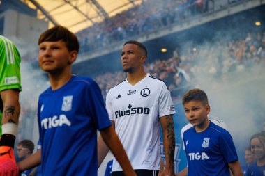 Steven Kapuadi PKO BP Ekstraklasa maçı sırasında Lech Poznan ve Legia Warszawa arasında Enea Stadyumu, Poznan, Polonya (Maciej Rogowski)