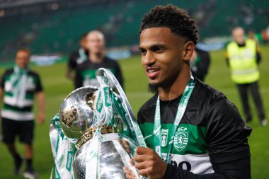 Liga Portekiz maçı sırasında Estadio Jose Alvalade, Lizbon, Portekiz 'de Sporting CP ve GD Chaves arasında Marcus Edwards. (Maciej Rogowski)