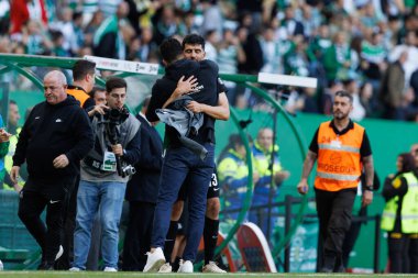 Ruben Amorim, Luis Neto Liga Portekiz maçı sırasında Estadio Jose Alvalade, Lizbon, Portekiz 'de Sporting CP ve GD Chaves arasında. (Maciej Rogowski)