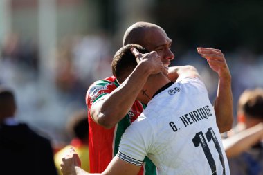 Mansur, Goncalo Henrique (Estrela Amadora) Liga Portekiz maçında CF Estrela Amadora ve Gil Vicente FC (1: 0) arasında Estadio Jose Gomes, Amadora, Lizbon, Portekiz 'de oynandı. (Maciej Rogowski)